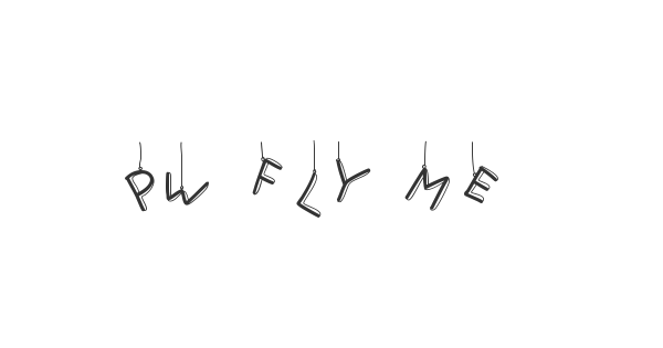 PW Fly me to the moon font thumb